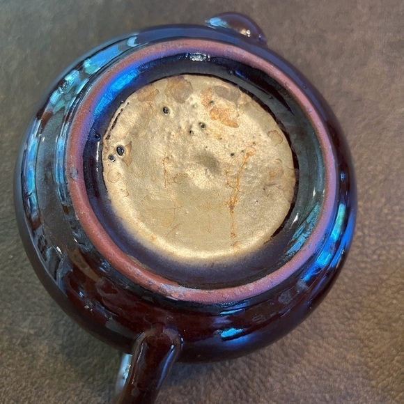 Vintage Stackable Brown Betty Teapot for one with Creamer and Sugar Bowl - Picture 9 of 15